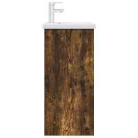 Produktbild för Badrumsspegel med handfat Rökt ek 42 x 40 x 84,5 cm