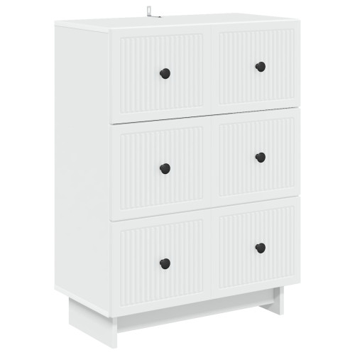 vidaXL Lådans skåp Vit 66 x 34,5 x 90 cm Konstruerat trä
