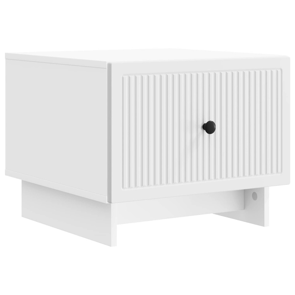 Produktbild för Kaffeebord med låda Vit 49 x 50 x 40 cm Konstruerat trä
