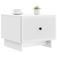 Produktbild för Kaffeebord med låda Vit 49 x 50 x 40 cm Konstruerat trä