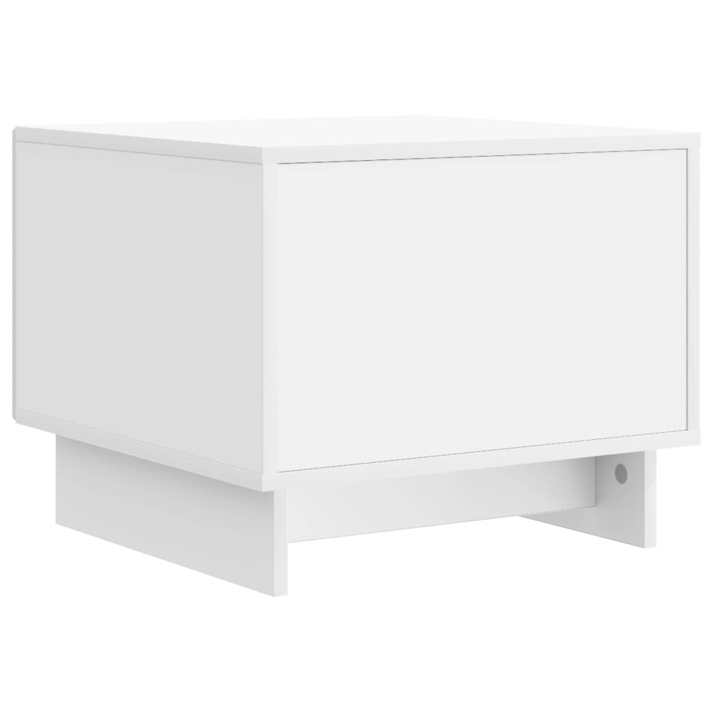 Produktbild för Kaffeebord med låda Vit 49 x 50 x 40 cm Konstruerat trä