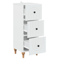 Produktbild för Lådans skåp Vit 33 x 34,5 x 90 cm Konstruerat trä