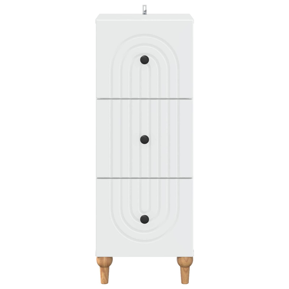 Produktbild för Lådans skåp Vit 33 x 34,5 x 90 cm Konstruerat trä