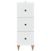 Produktbild för Lådans skåp Vit 33 x 34,5 x 90 cm Konstruerat trä