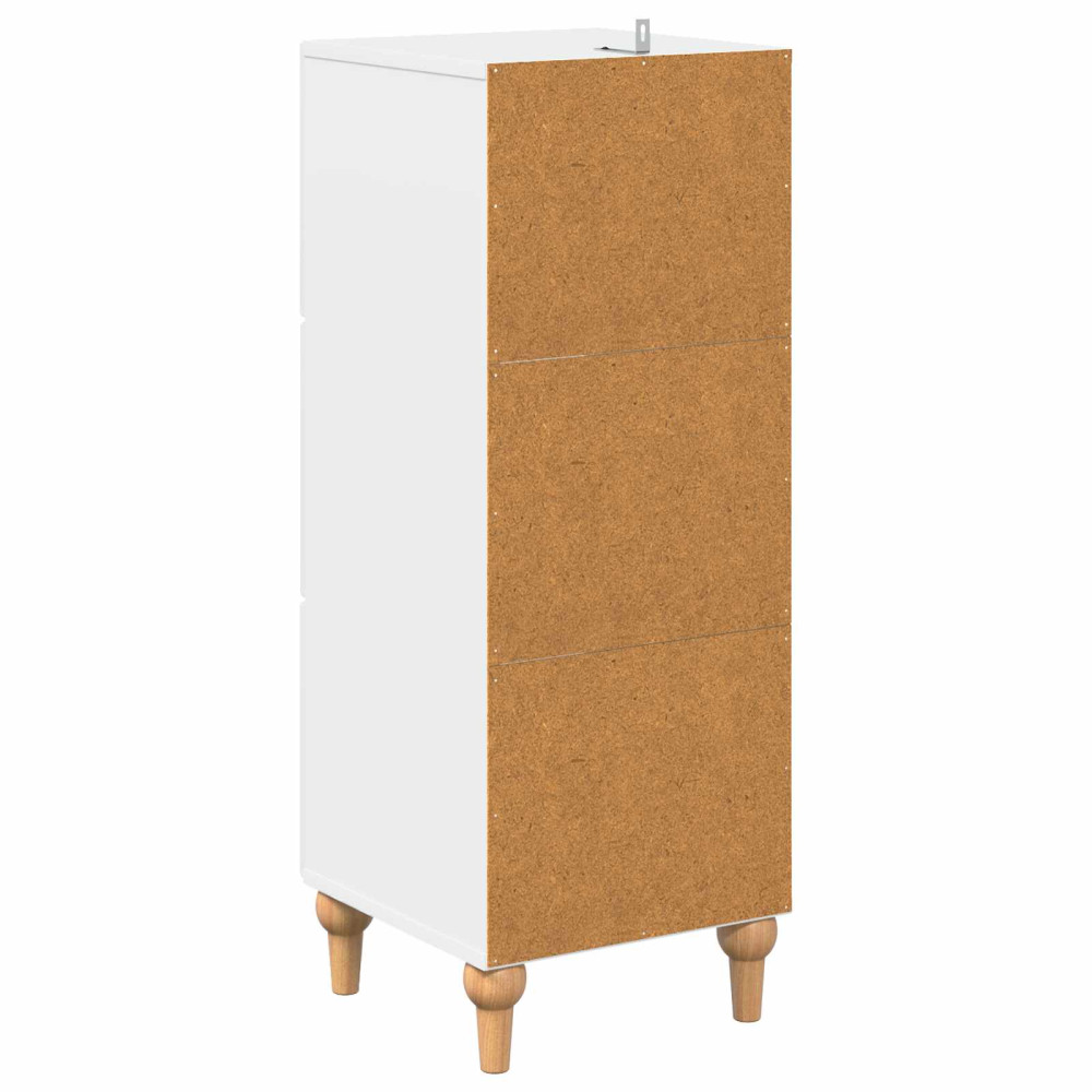 Produktbild för Lådans skåp Vit 33 x 34,5 x 90 cm Konstruerat trä