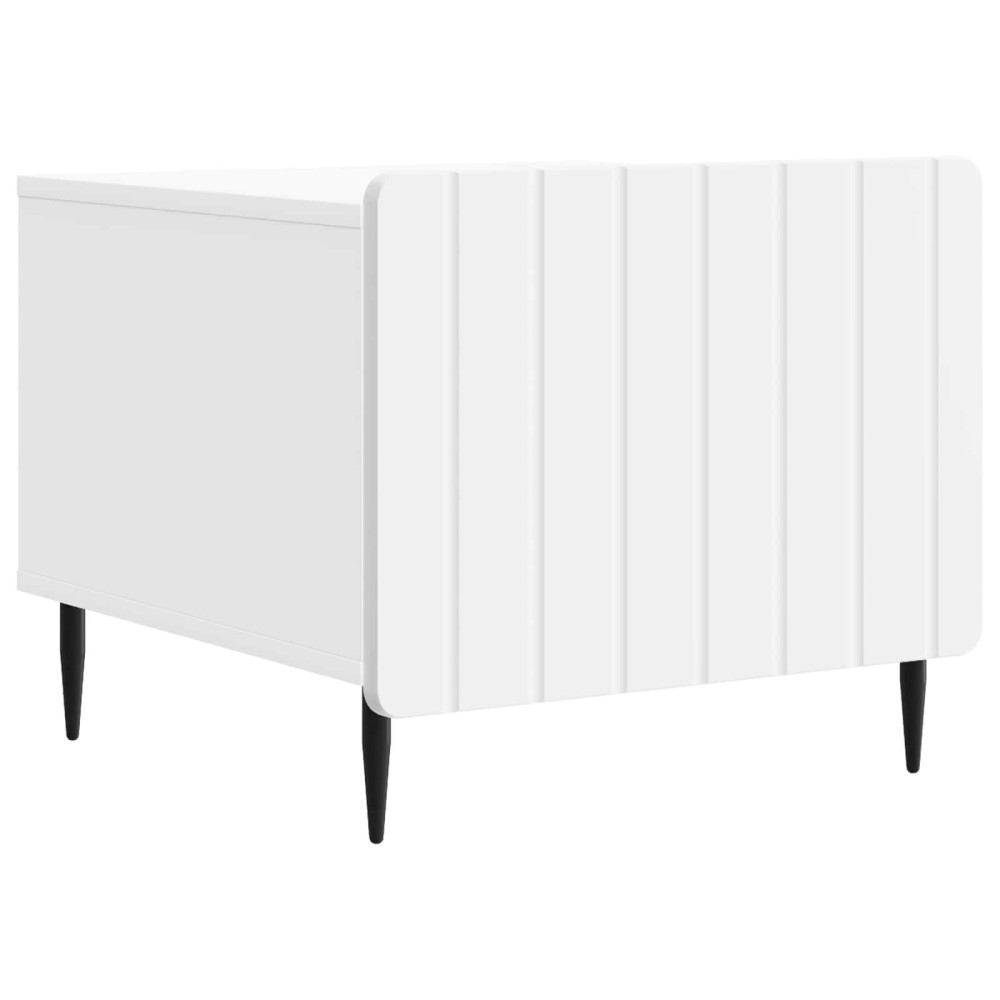 Produktbild för Kaffeebord med låda Vit 49 x 50 x 42 cm Konstruerat trä