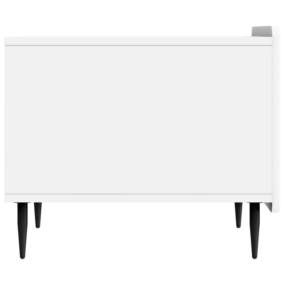 Produktbild för Kaffeebord med låda Vit 49 x 50 x 42 cm Konstruerat trä