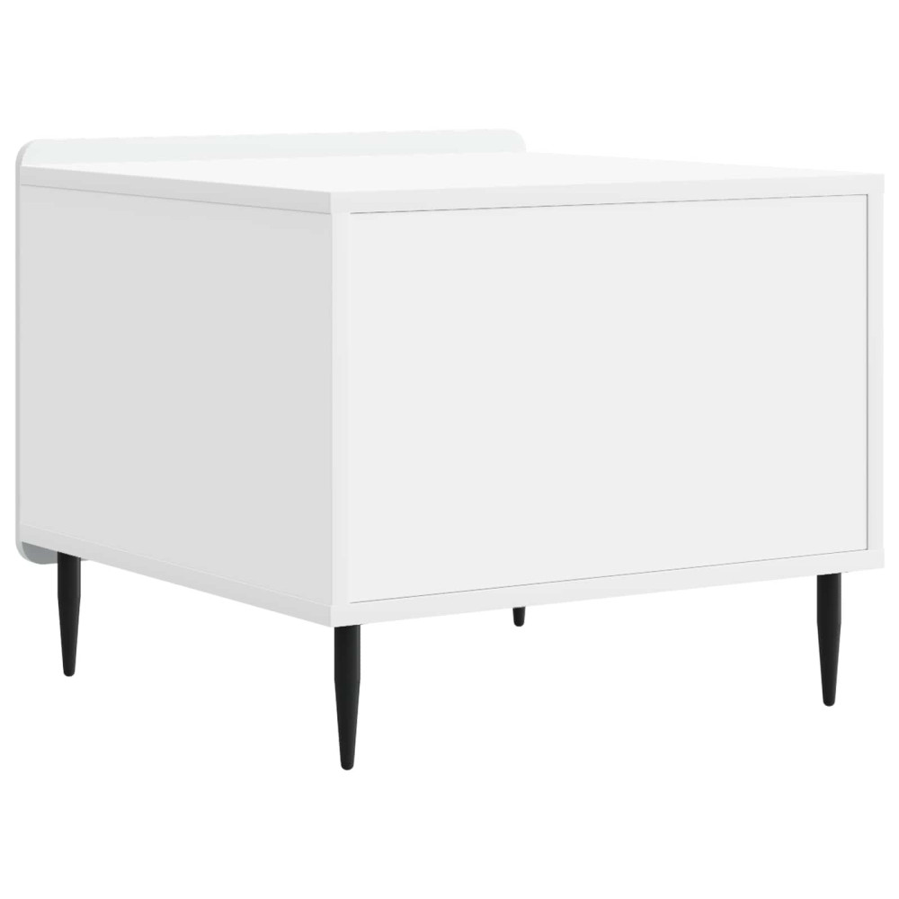 Produktbild för Kaffeebord med låda Vit 49 x 50 x 42 cm Konstruerat trä