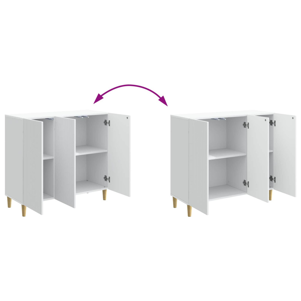 Produktbild för Sideboard Vit 89 x 34,5 x 80 cm Konstruerat trä