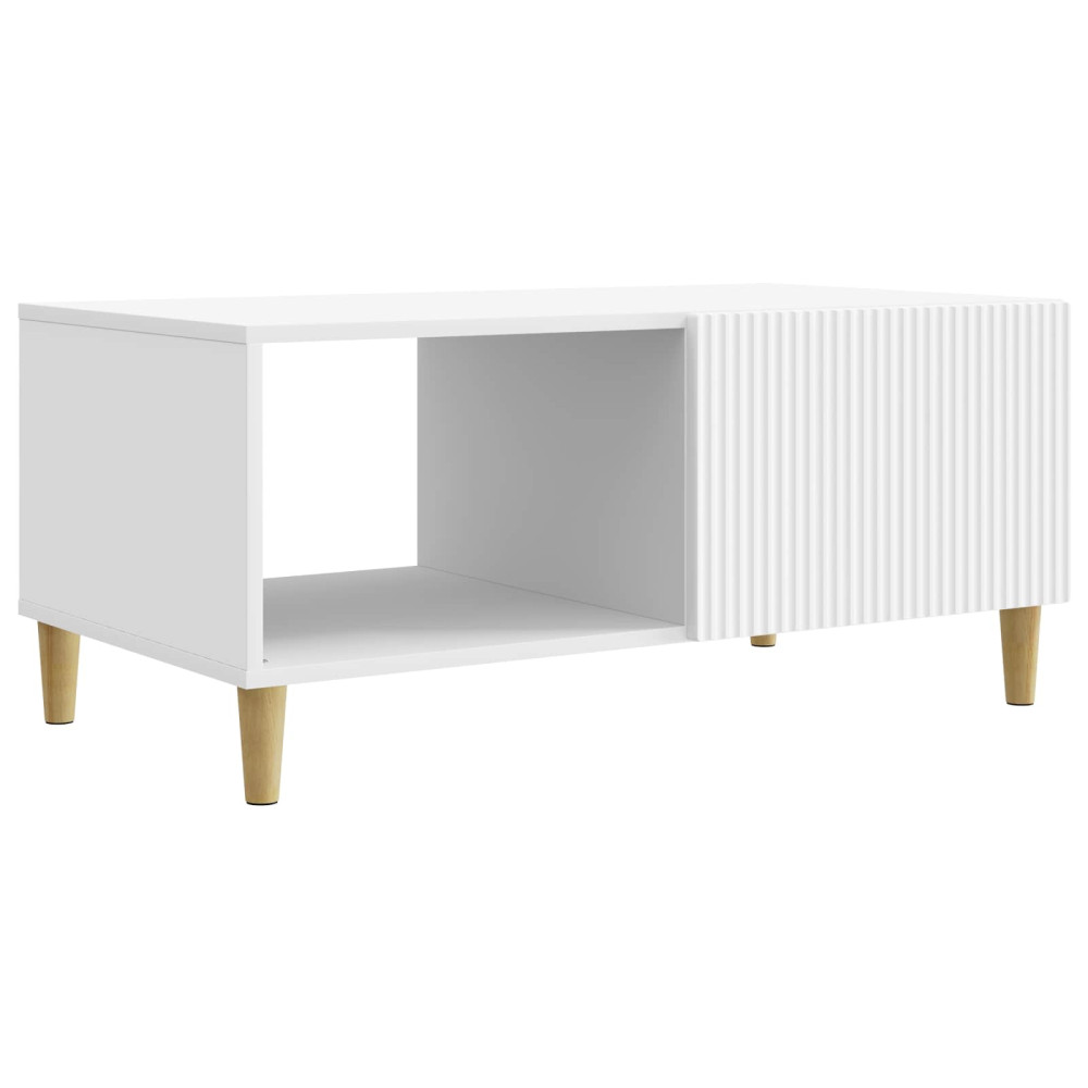 Produktbild för Kaffeebord Vit 90 x 50 x 40 cm Konstruerat trä