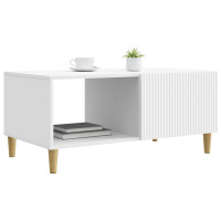 Produktbild för Kaffeebord Vit 90 x 50 x 40 cm Konstruerat trä