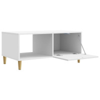 Produktbild för Kaffeebord Vit 90 x 50 x 40 cm Konstruerat trä