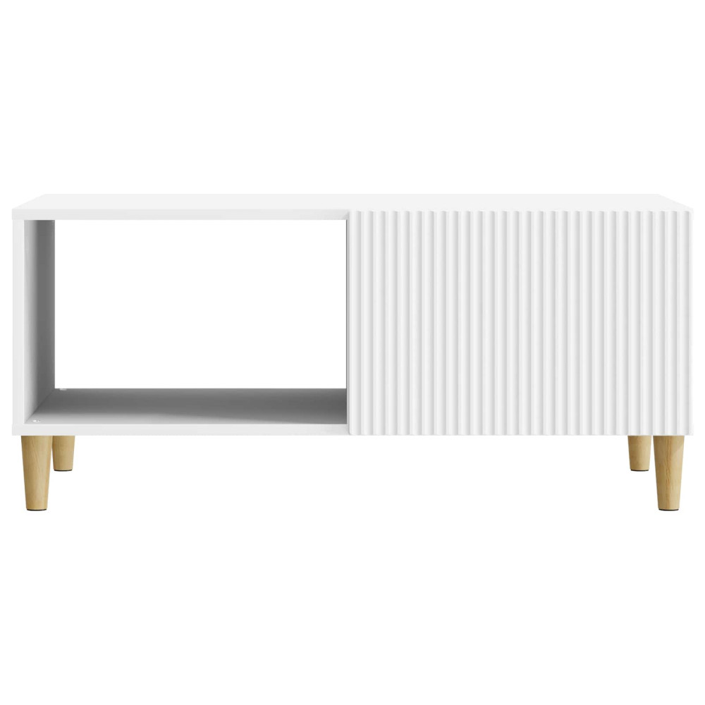 Produktbild för Kaffeebord Vit 90 x 50 x 40 cm Konstruerat trä