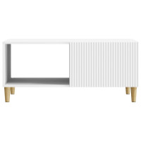 Produktbild för Kaffeebord Vit 90 x 50 x 40 cm Konstruerat trä