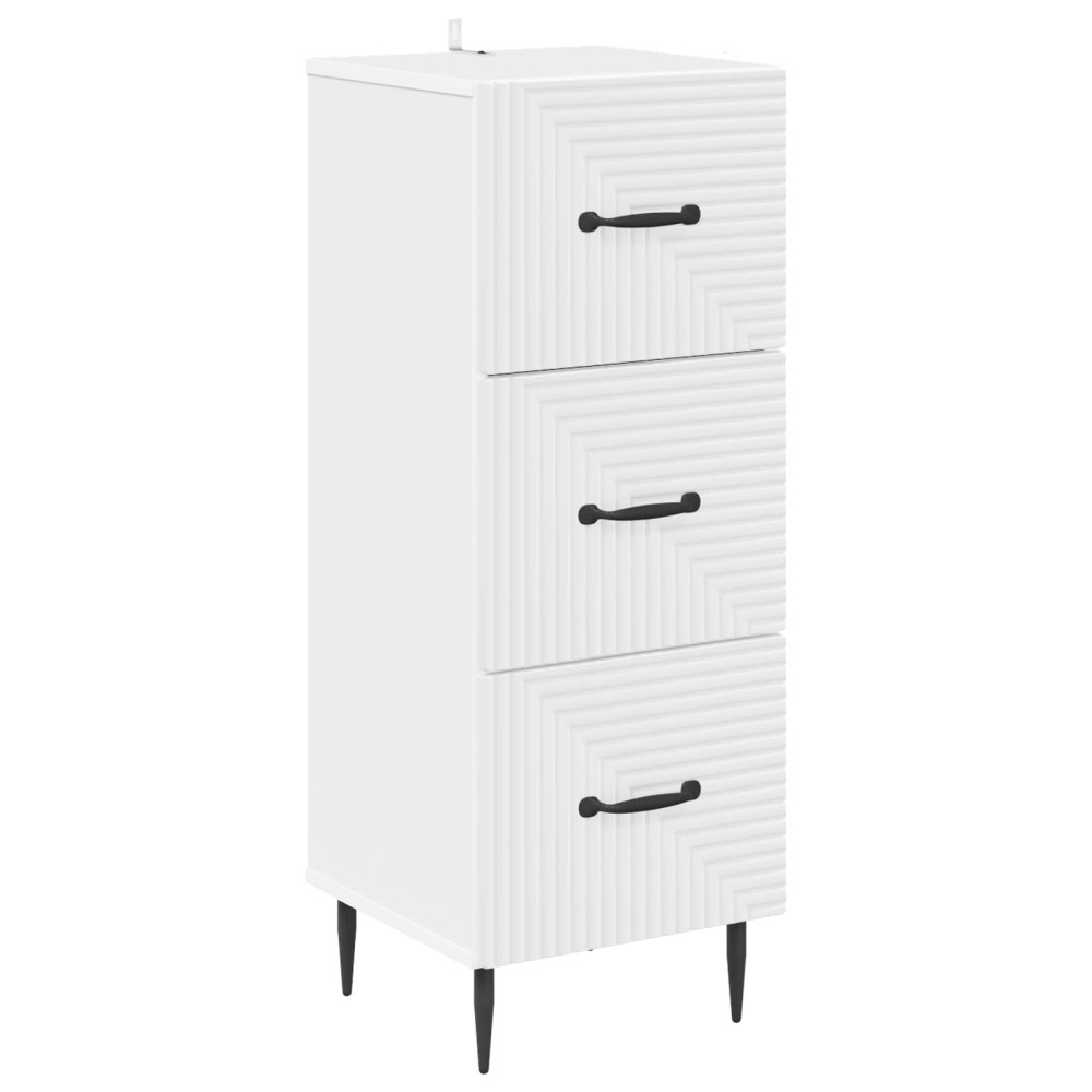 Produktbild för Lådans skåp Vit 33 x 34,5 x 89,5 cm Konstruerat trä