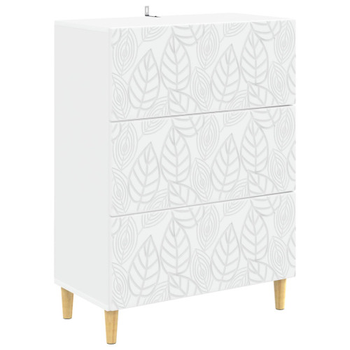 vidaXL Lådans skåp Vit 66 x 34,5 x 90 cm Konstruerat trä
