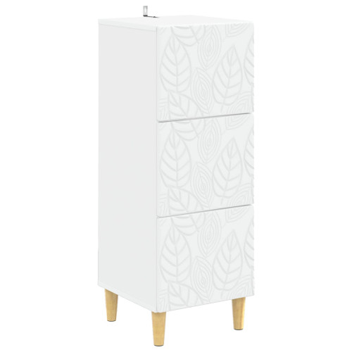 vidaXL Lådans skåp Vit 33 x 34,5 x 90 cm Konstruerat trä