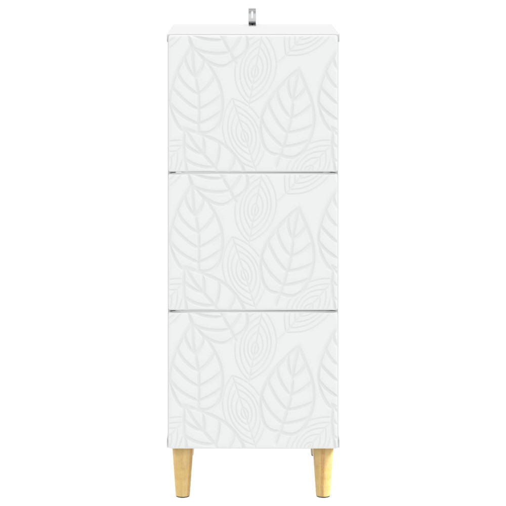 Produktbild för Lådans skåp Vit 33 x 34,5 x 90 cm Konstruerat trä