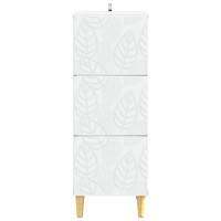 Produktbild för Lådans skåp Vit 33 x 34,5 x 90 cm Konstruerat trä