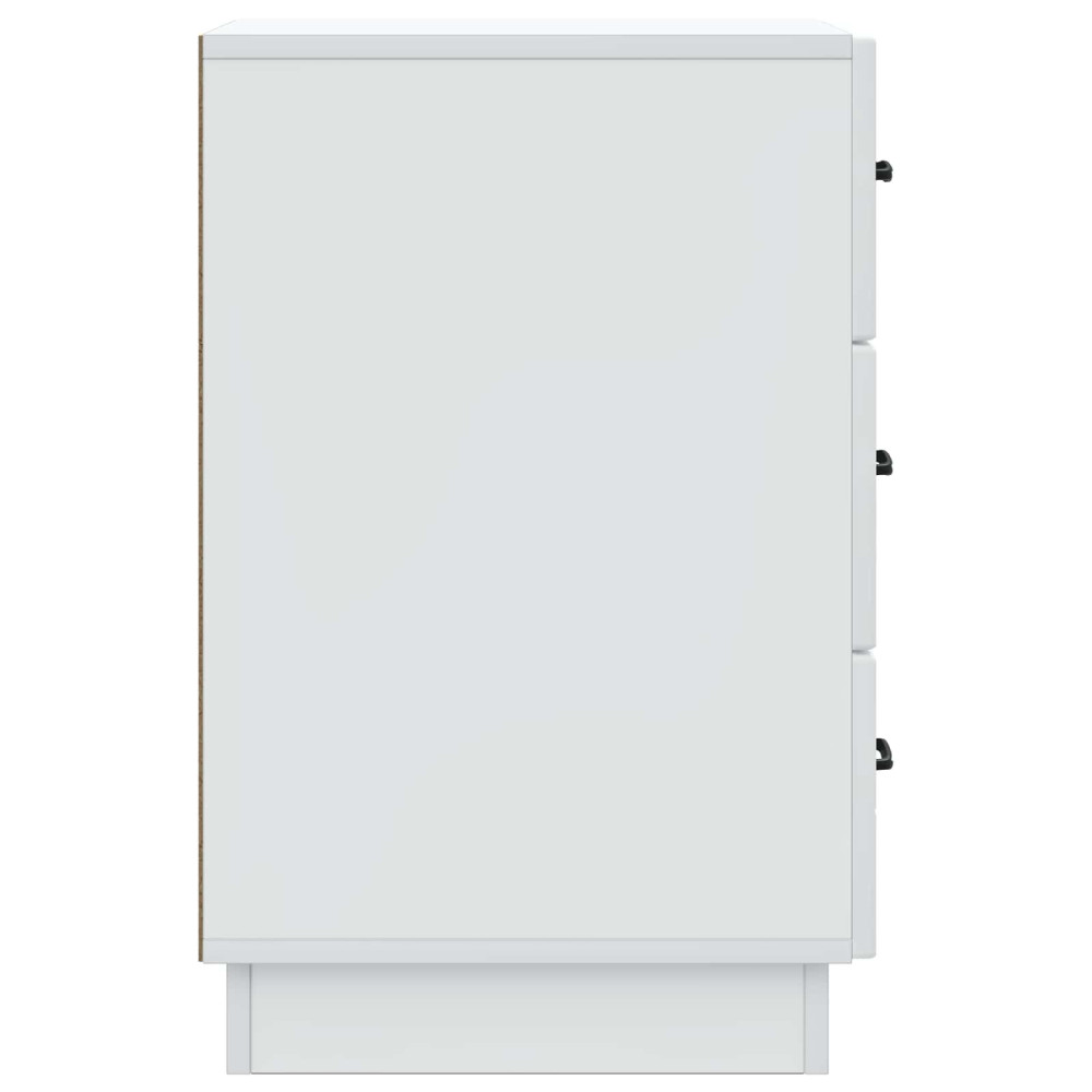 Produktbild för Nattduksbord med låda Vit 43 x 41 x 63,5 cm Konstruerat trä