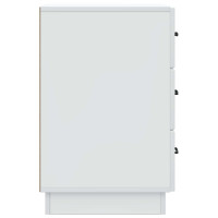 Produktbild för Nattduksbord med låda Vit 43 x 41 x 63,5 cm Konstruerat trä