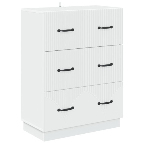 vidaXL Lådans skåp Vit 66 x 34,5 x 87 cm Konstruerat trä