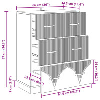 Produktbild för Lådans skåp Vit 66 x 34,5 x 87 cm Konstruerat trä
