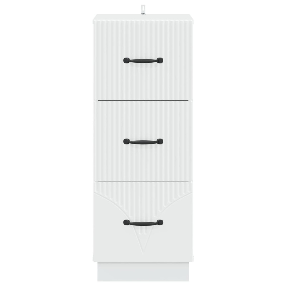 Produktbild för Lådans skåp Vit 33 x 34,5 x 87 cm Konstruerat trä