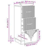 Produktbild för Lådans skåp Vit 33 x 34,5 x 87 cm Konstruerat trä