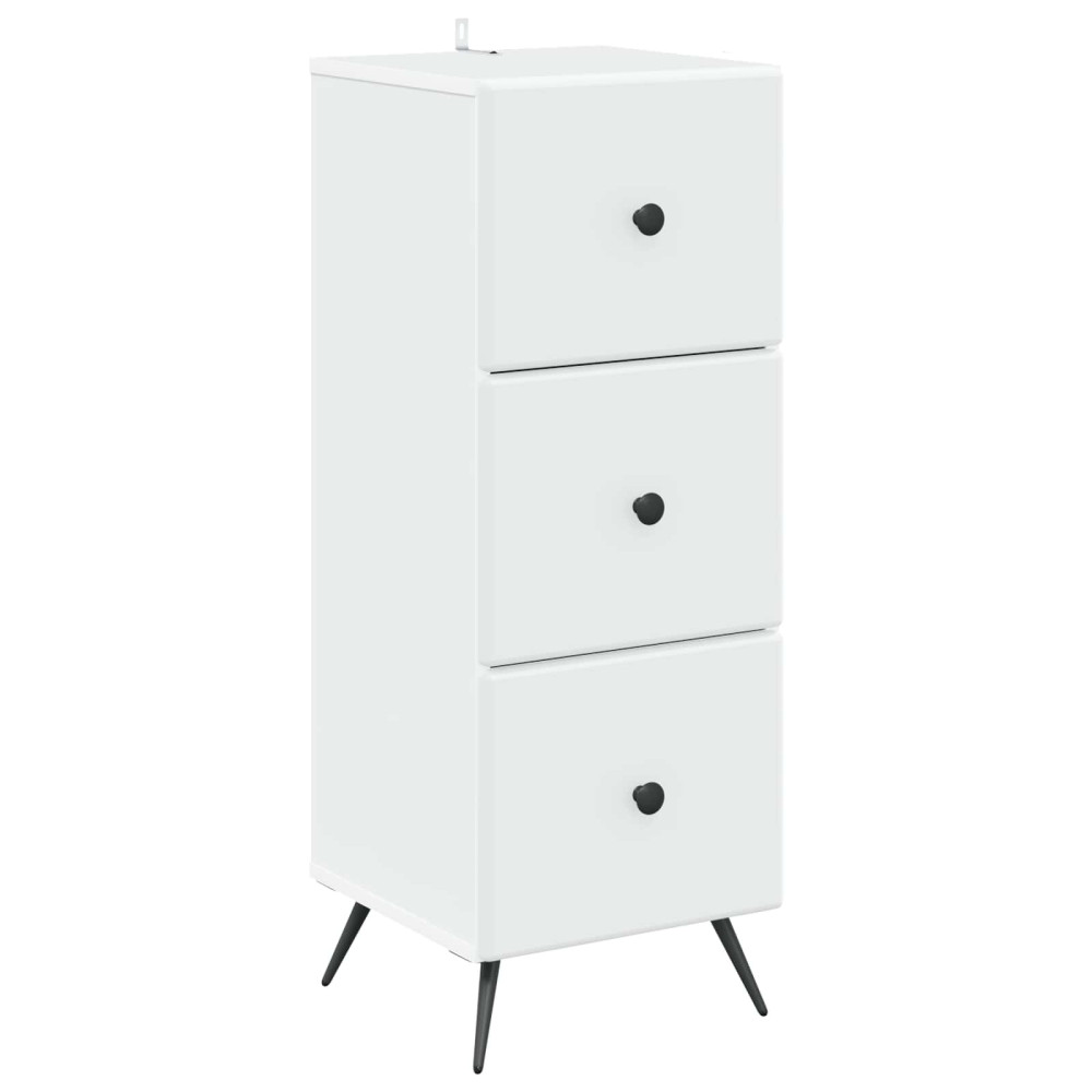 Produktbild för Lådans skåp Vit 33 x 34,5 x 90 cm Konstruerat trä