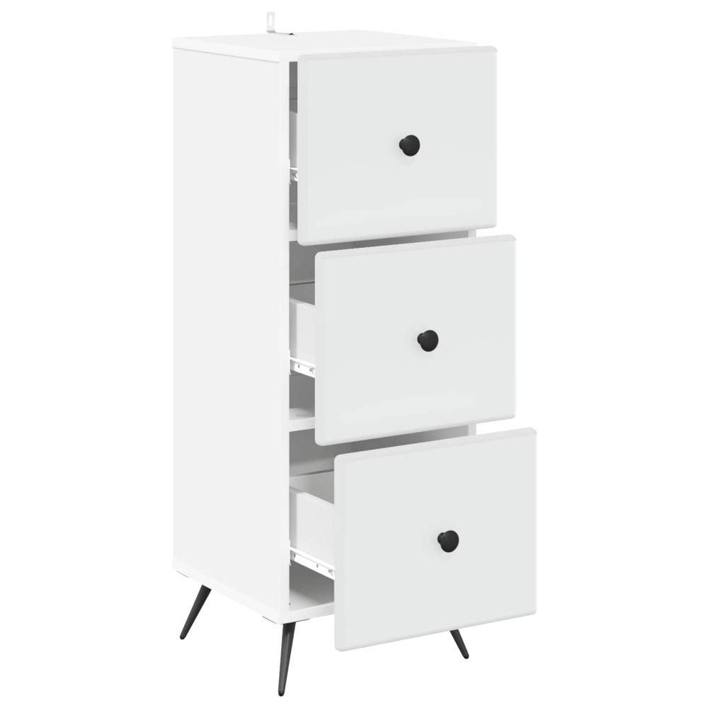 Produktbild för Lådans skåp Vit 33 x 34,5 x 90 cm Konstruerat trä