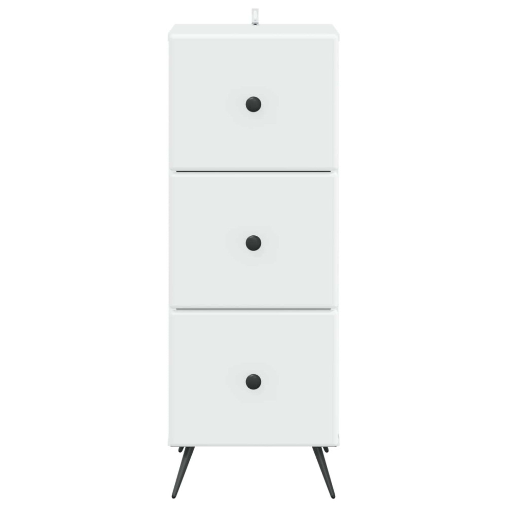 Produktbild för Lådans skåp Vit 33 x 34,5 x 90 cm Konstruerat trä