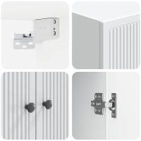 Produktbild för Väggmonterat skåp Vit 59 x 31 x 60 cm Konstruerat trä