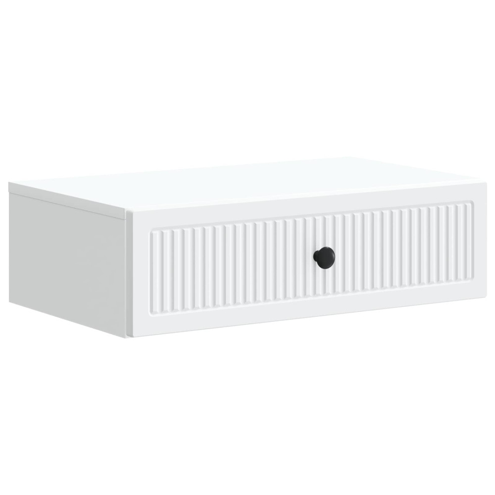 Produktbild för Väggmonterad sidobord Vit 59 x 34,5 x 17 cm Konstruerat trä
