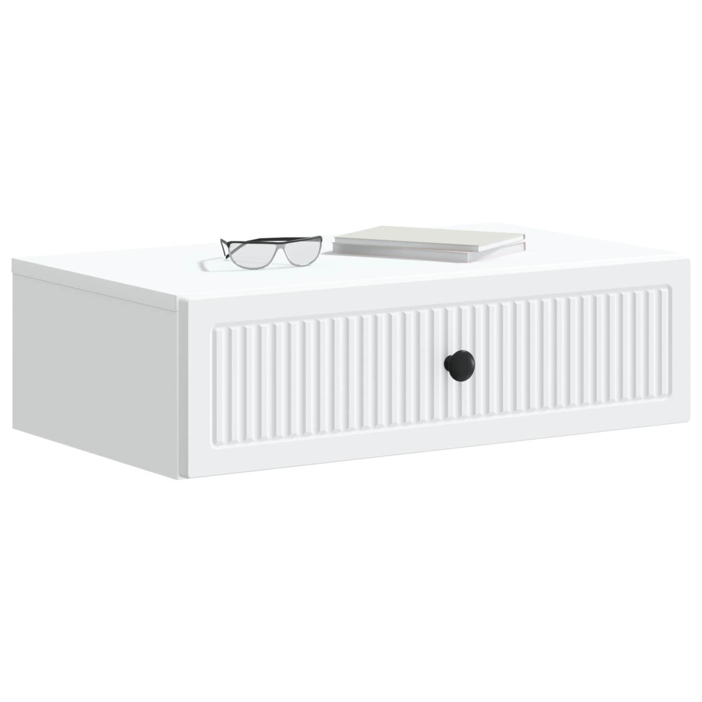 Produktbild för Väggmonterad sidobord Vit 59 x 34,5 x 17 cm Konstruerat trä