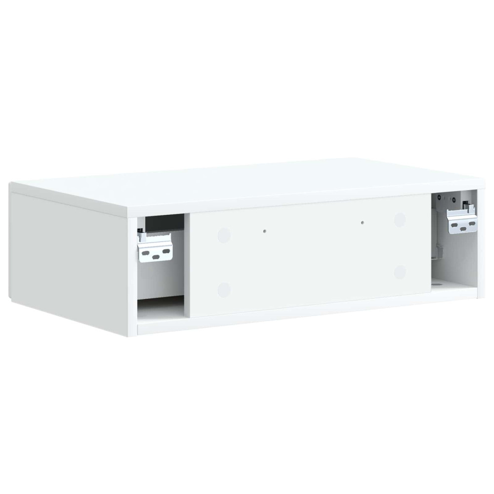 Produktbild för Väggmonterad sidobord Vit 59 x 34,5 x 17 cm Konstruerat trä
