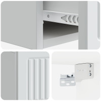 Produktbild för Väggmonterad sidobord Vit 59 x 34,5 x 17 cm Konstruerat trä