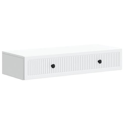 vidaXL Väggmonterad sidobord Vit 87,5 x 34,5 x 17 cm Konstruerat trä