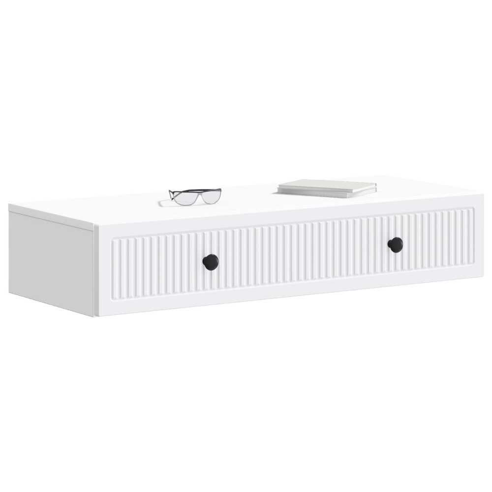 Produktbild för Väggmonterad sidobord Vit 87,5 x 34,5 x 17 cm Konstruerat trä