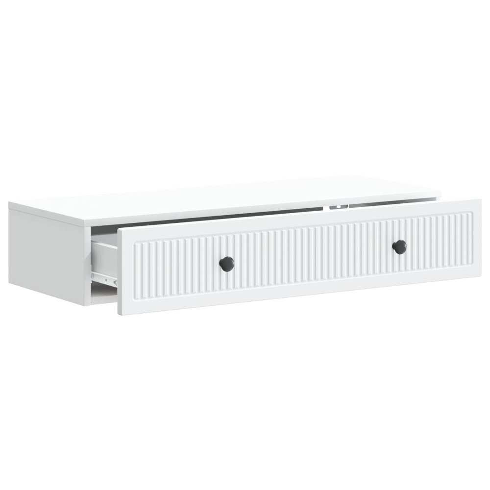 Produktbild för Väggmonterad sidobord Vit 87,5 x 34,5 x 17 cm Konstruerat trä