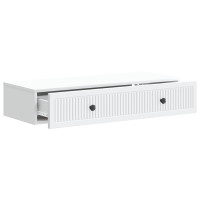 Produktbild för Väggmonterad sidobord Vit 87,5 x 34,5 x 17 cm Konstruerat trä