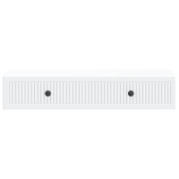 Produktbild för Väggmonterad sidobord Vit 87,5 x 34,5 x 17 cm Konstruerat trä