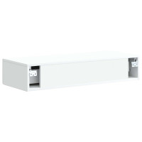 Produktbild för Väggmonterad sidobord Vit 87,5 x 34,5 x 17 cm Konstruerat trä
