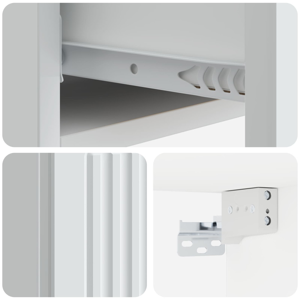 Produktbild för Väggmonterad sidobord Vit 87,5 x 34,5 x 17 cm Konstruerat trä