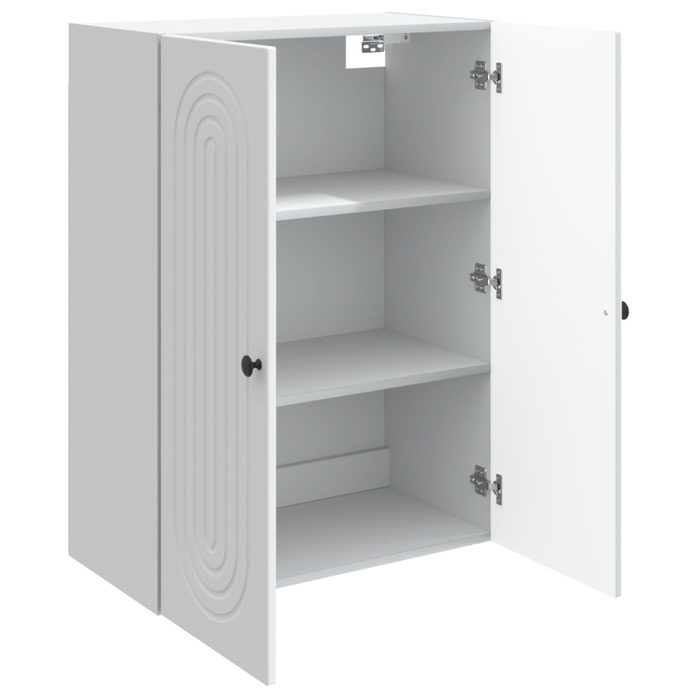 Produktbild för Väggmonterat skåp Vit 66 x 34,5 x 90 cm Konstruerat trä