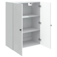 Produktbild för Väggmonterat skåp Vit 66 x 34,5 x 90 cm Konstruerat trä