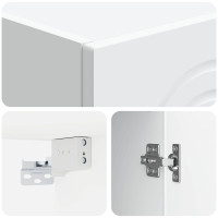 Produktbild för Väggmonterat skåp Vit 33 x 34,5 x 90 cm Konstruerat trä