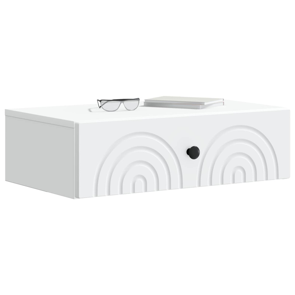 Produktbild för Väggmonterad sidobord Vit 59 x 34,5 x 17 cm Konstruerat trä