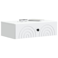 Produktbild för Väggmonterad sidobord Vit 59 x 34,5 x 17 cm Konstruerat trä
