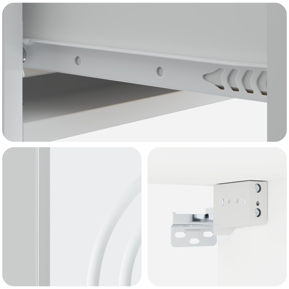 Produktbild för Väggmonterad sidobord Vit 59 x 34,5 x 17 cm Konstruerat trä